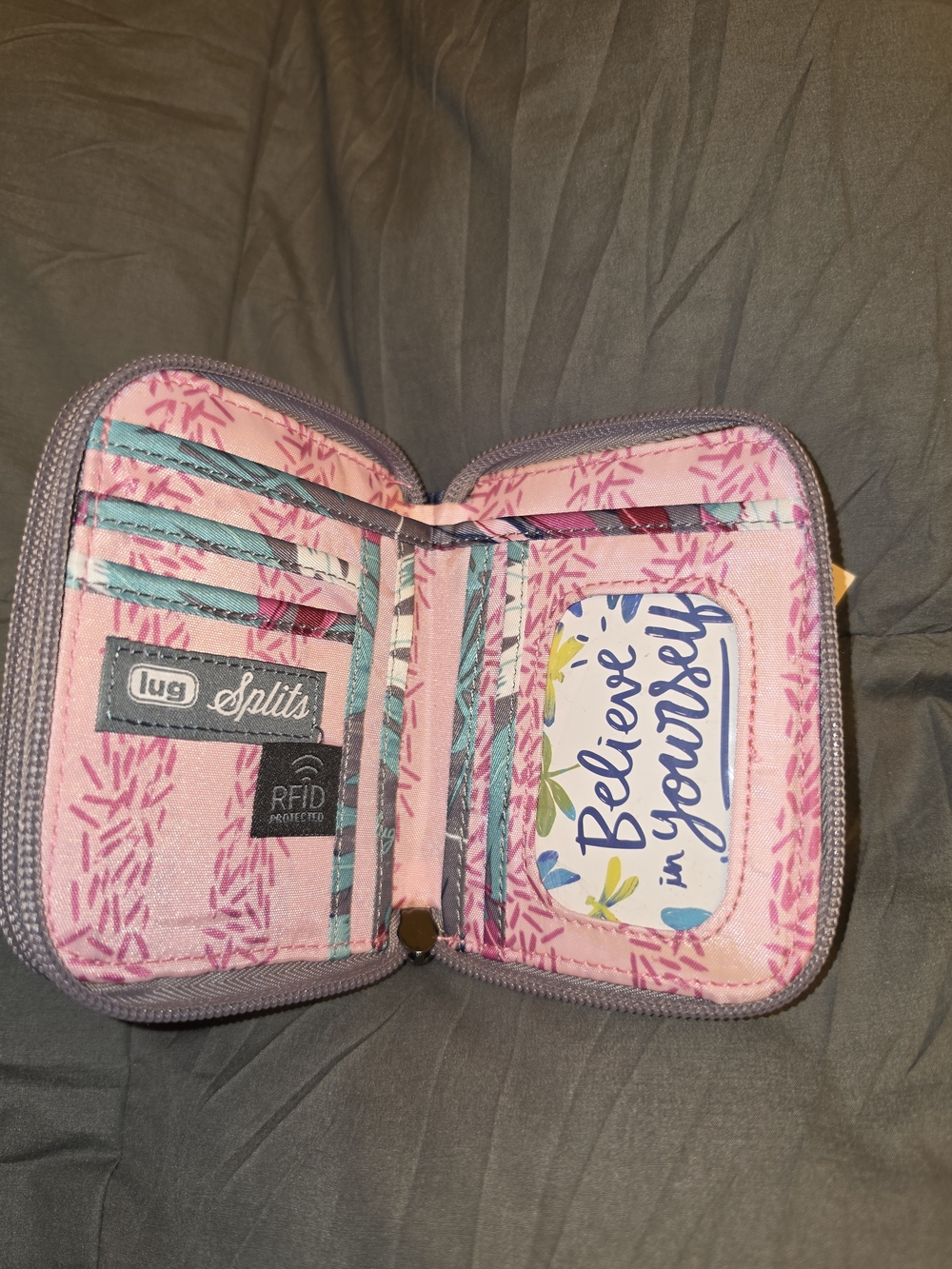 Lug Splits Compact Wallet In Botanical Multi - Picture 4 of 8
